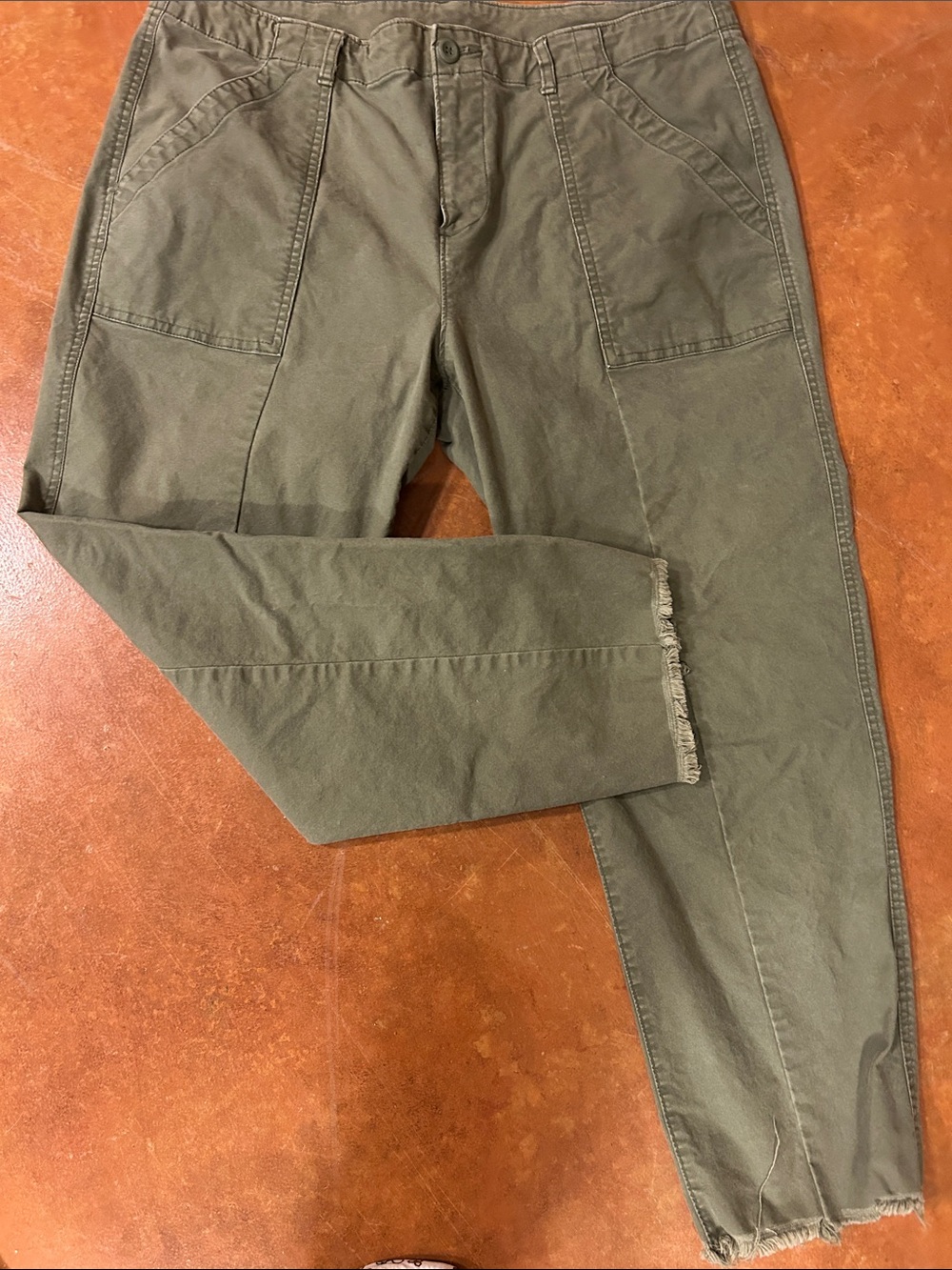 Old Navy Olive Utility Chino Pants